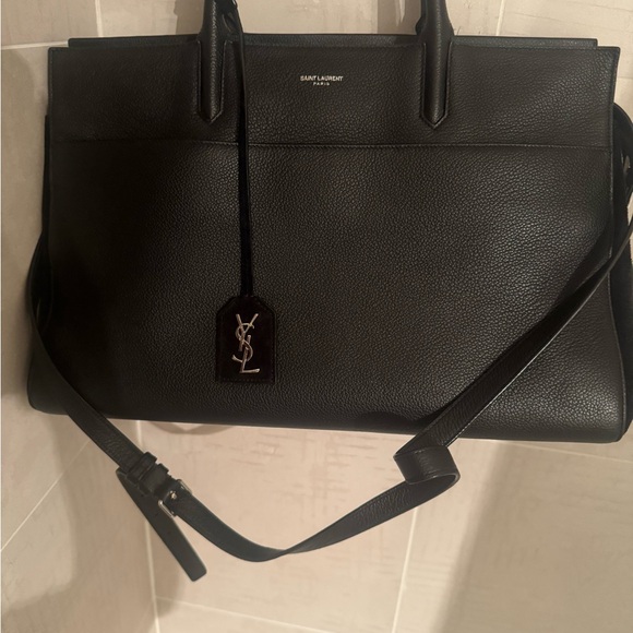 Saint Laurent Black Leather Tote Bag - Picture 8 of 8